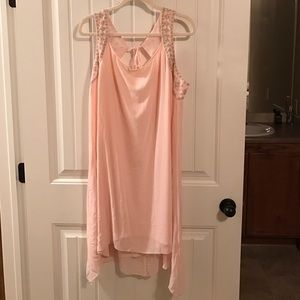 Pale Pink Chiffon Dress